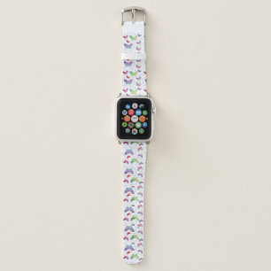 Personal Name Elegant Purple Bright Butterflies Ap Apple Watch Band