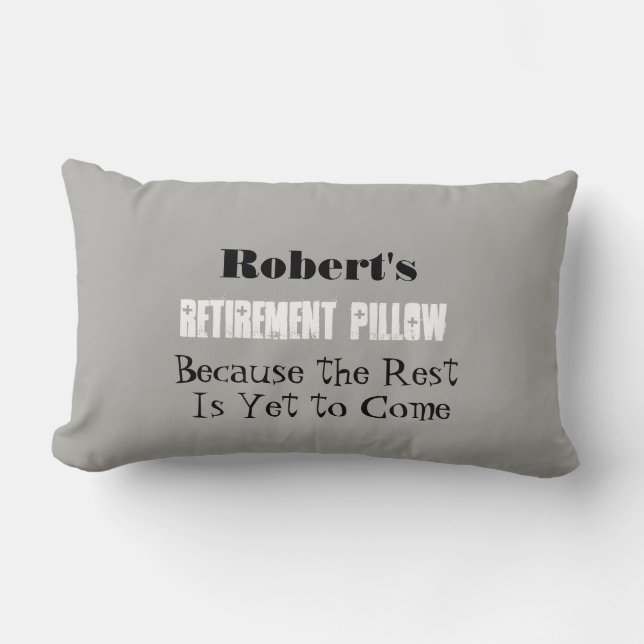 Personal Name Funny Retirement - Lumbar Pillow (Front)