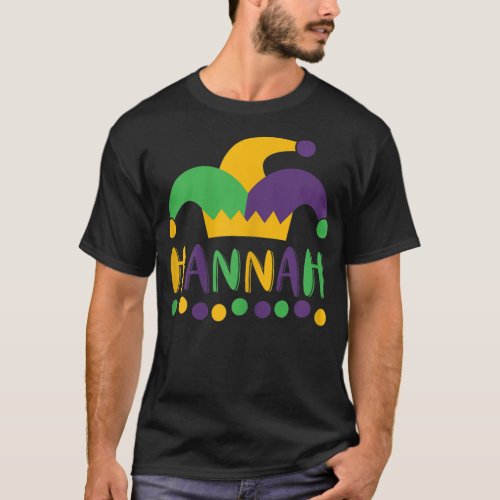 Personal Name Hannah Mardi Gras T Shirt gift