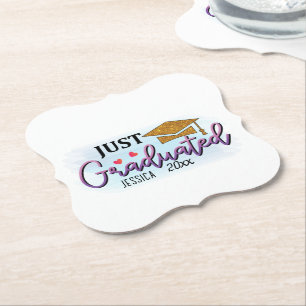 Personal Name Just graduated 2023 Paper Coaster