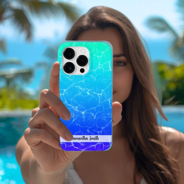 Personal Name Tropical Water Case-Mate iPhone Case (Creator Uploaded)
