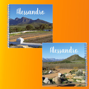 Personal Named Mountain Farm Garden Photo Notebook