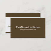 Personal Networking Business Cards in Brown (Front/Back)