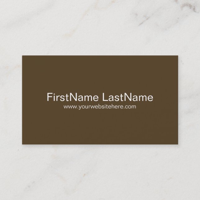 Personal Networking Business Cards in Brown (Front)