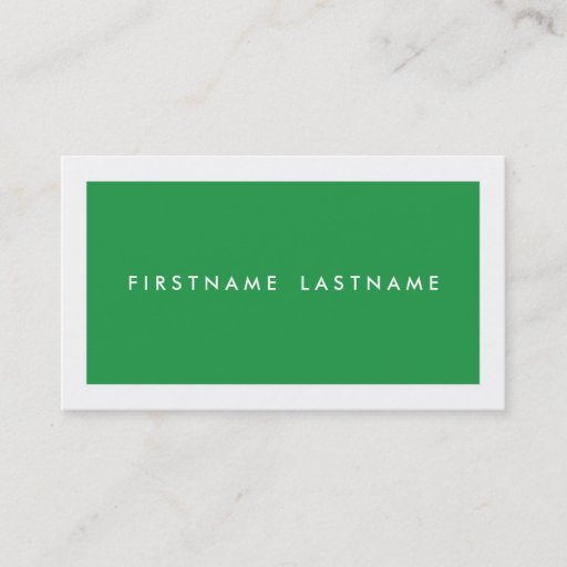 Customizable Personal Networking Business Cards in Green