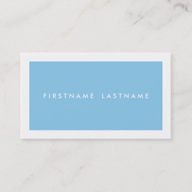 Personal Networking Business Cards in Light Blue (Front)