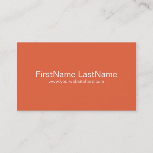 Customizable Personal Networking Business Cards in Orange