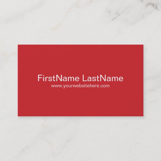 Customizable Personal Networking Business Cards in Red