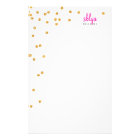 Gold Confetti Dot Print Stationery | Zazzle.com