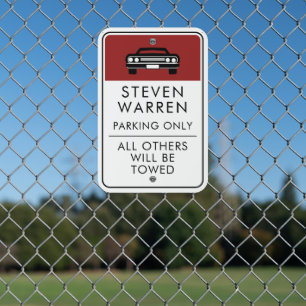 personal parking sign