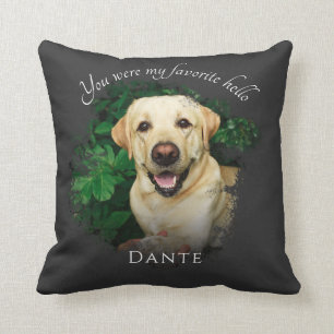 Personal Pet Memorial Photo Throw Pillow