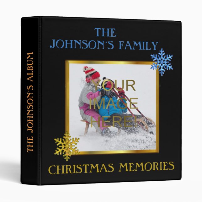 PERSONAL PHOTO ALBUM CUSTOM CHRISTMA FAMILY BINDER (Front/Spine)