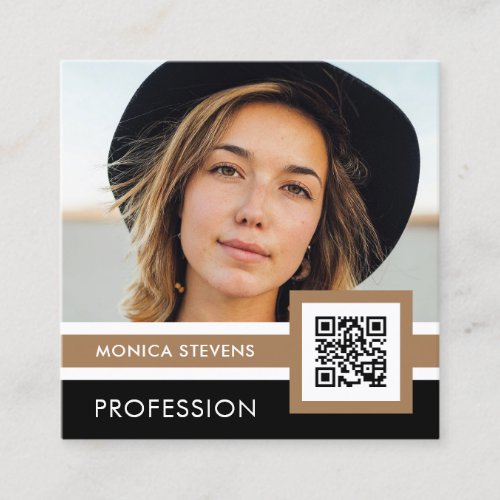 Personal photo image cover square business card