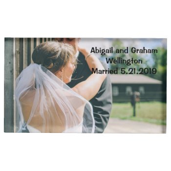 Personal Photo Wedding Table Card Holder by WeddingButler at Zazzle