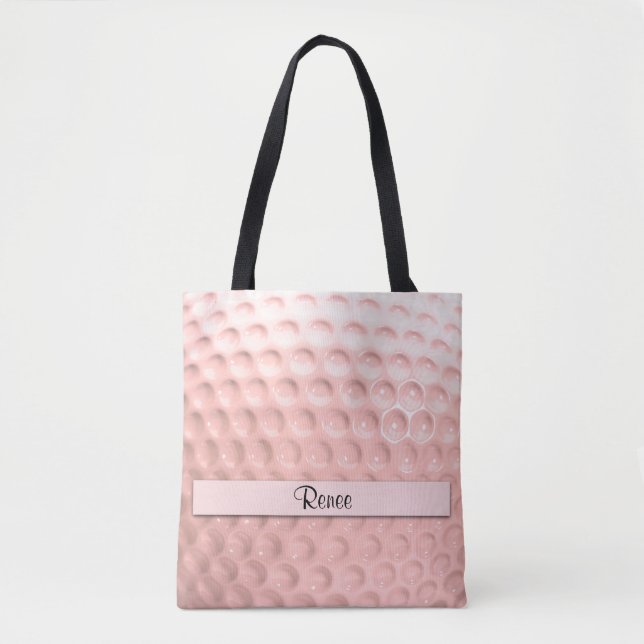 Personal Pink Golf Ball Sport Tote Bag (Front)