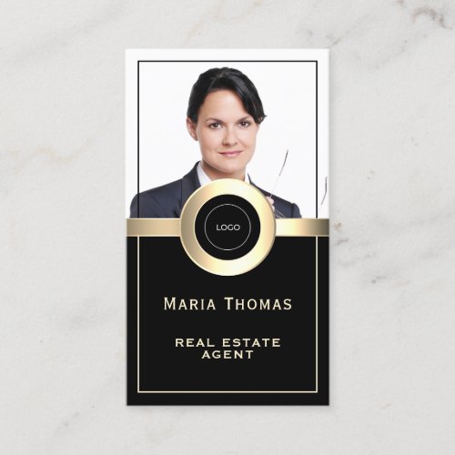 Personal portrait photo and logo  business card