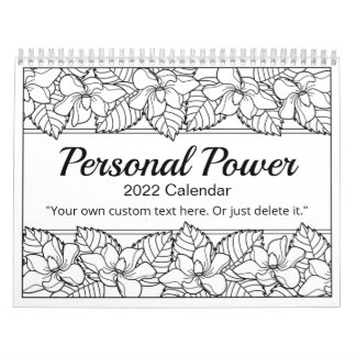 Personal Power Color Me Calendar