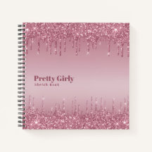 Personal Pretty Girly Rosegold Dripping Glitter