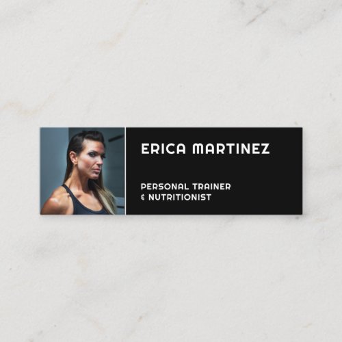 Personal profile photo modern minimalist mini business card