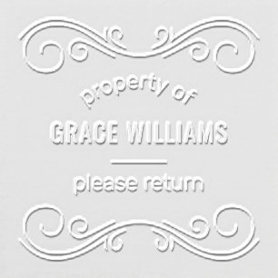 Personal Property Library Book Custom Embosser