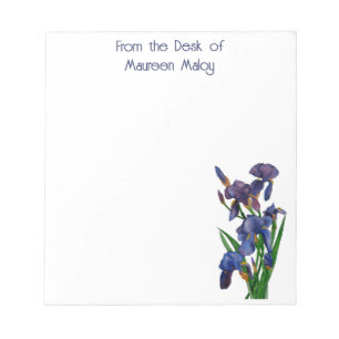 Personal Purple Iris Note Pad