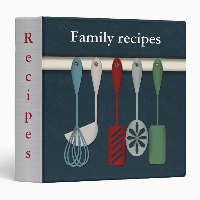 Personal recipe book cookbook family favorite 3 ring binder (Front/Spine)