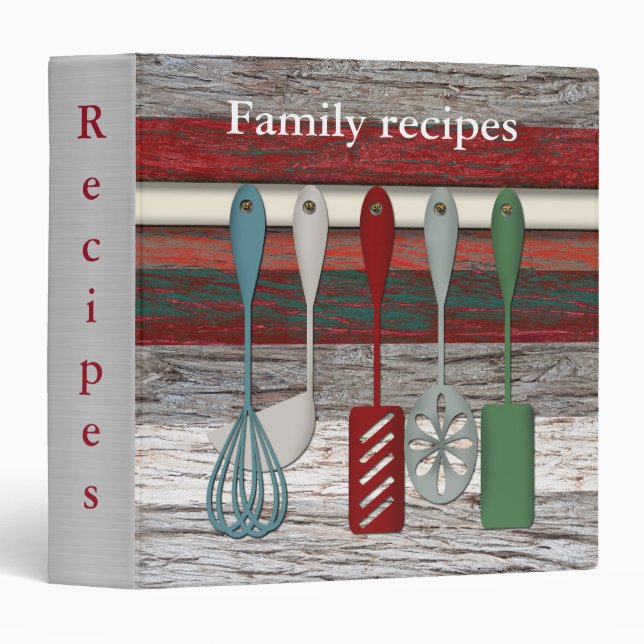Personal recipe book cookbook family favorite 3 ring binder (Front/Spine)