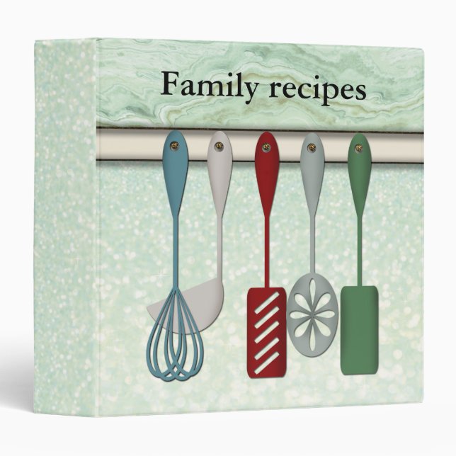 Personal recipe book cookbook family favorite 3 ring binder (Front/Spine)
