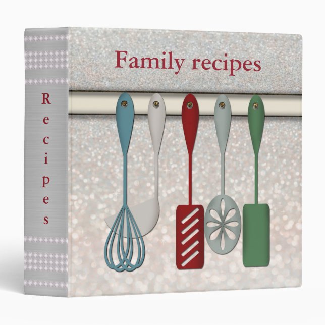 Personal recipe book cookbook family favorite 3 ring binder (Front/Spine)