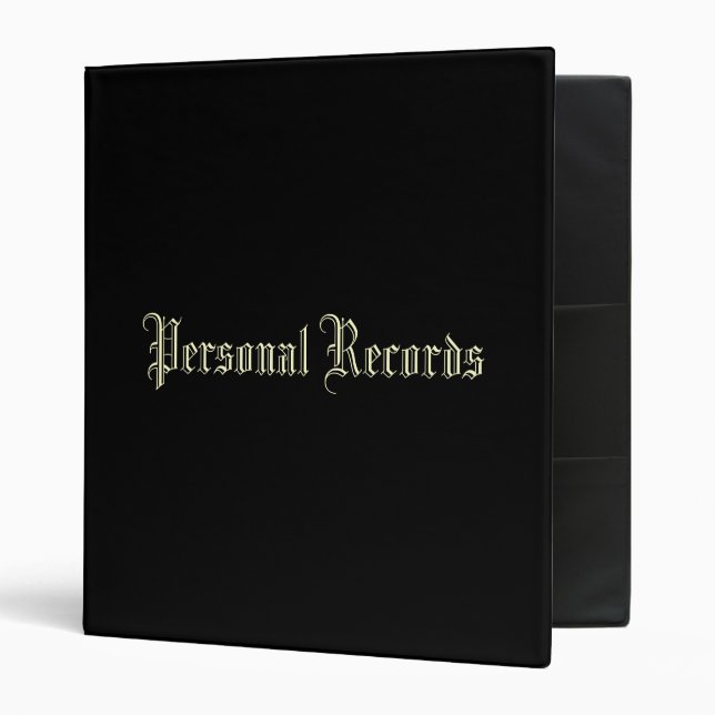 Personal Records Binder (Front/Inside)