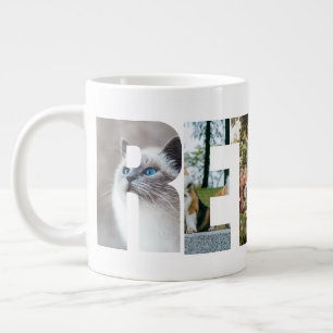 Personal Retirement Lettering Customizable Photos Giant Coffee Mug