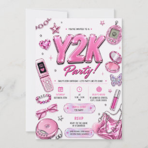 Personal Retro Y2K Birthday Invitation