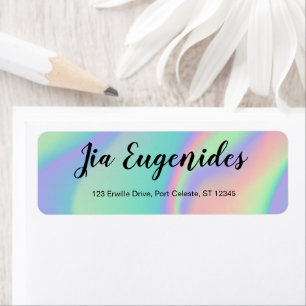 Personal Return Address Label in Rainbow Style
