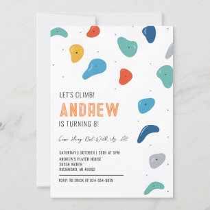 Personal Rock Climbing Birthday Party Invitation