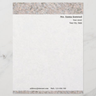 Personal Rock Texture with Return Address Letterhead
