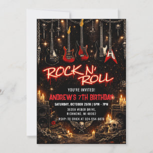 Personal Rockstar Birthday Invitation