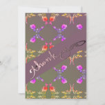 Personal Rose Hearts Stationery  Envelope Thank You Card<br><div class="desc">I'm pleased with my rose graphic suggestive of ornate Faberge designs in Adobe with these added filter colors to make this sweet,  plum colored personal thank you card stationery!</div>