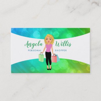 Personal Shopper Blonde Lady Logo Business Cards by MsRenny at Zazzle
