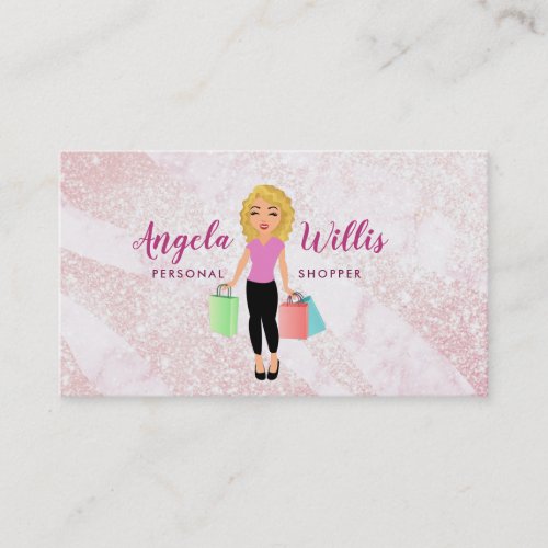Personal Shopper Blonde lady logo Business Cards