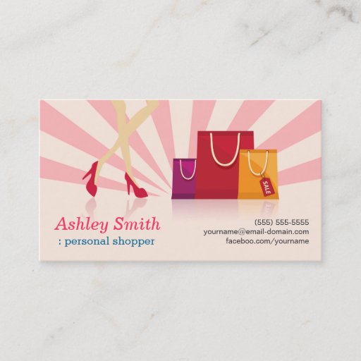 Customizable Personal Shopper Business Cards