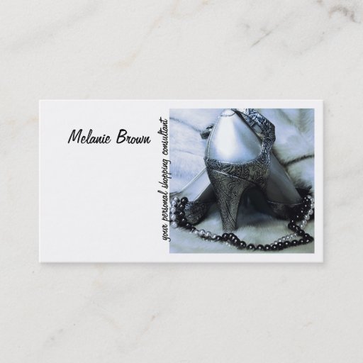 Customizable personal shopper business card