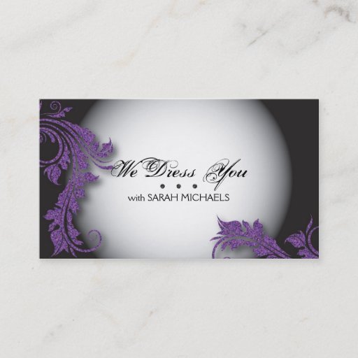 Customizable Personal Shopper Business Card Bold Fancy Glitter