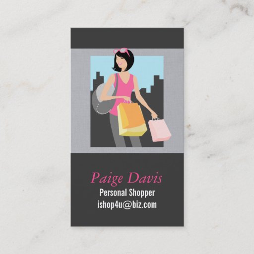 Customizable Personal Shopper Business Cards