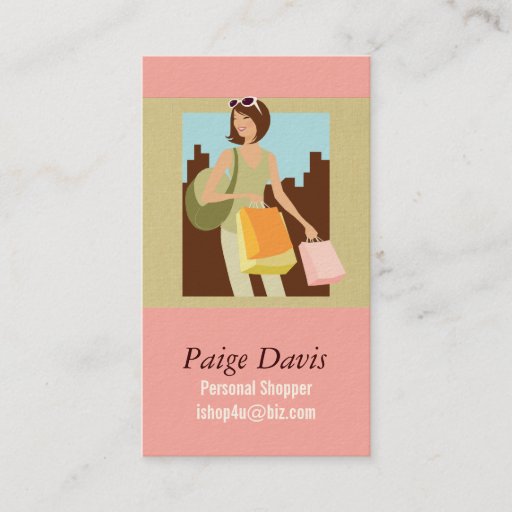 Customizable Personal Shopper Business Cards