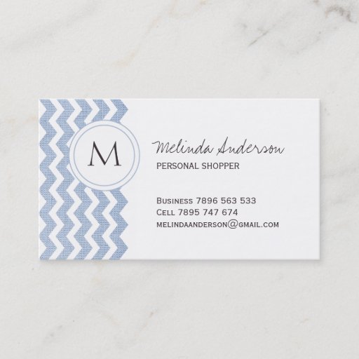 Customizable Personal Shopper Chevron Business Card