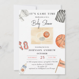 Personal Simple Basketball Baby Shower party Invitation