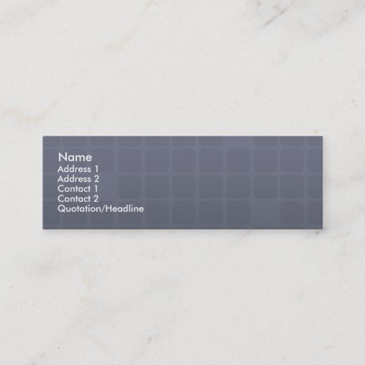 Customizable Personal Skinny Business Card