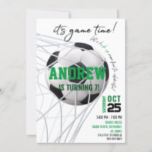 Personal Soccer Birthday Invitation