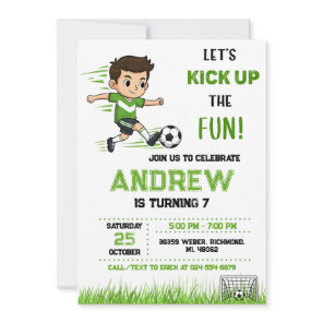 Personal Soccer Birthday Invitation