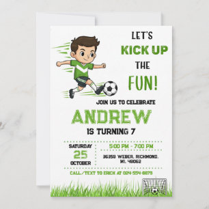 Personal Soccer Birthday Invitation